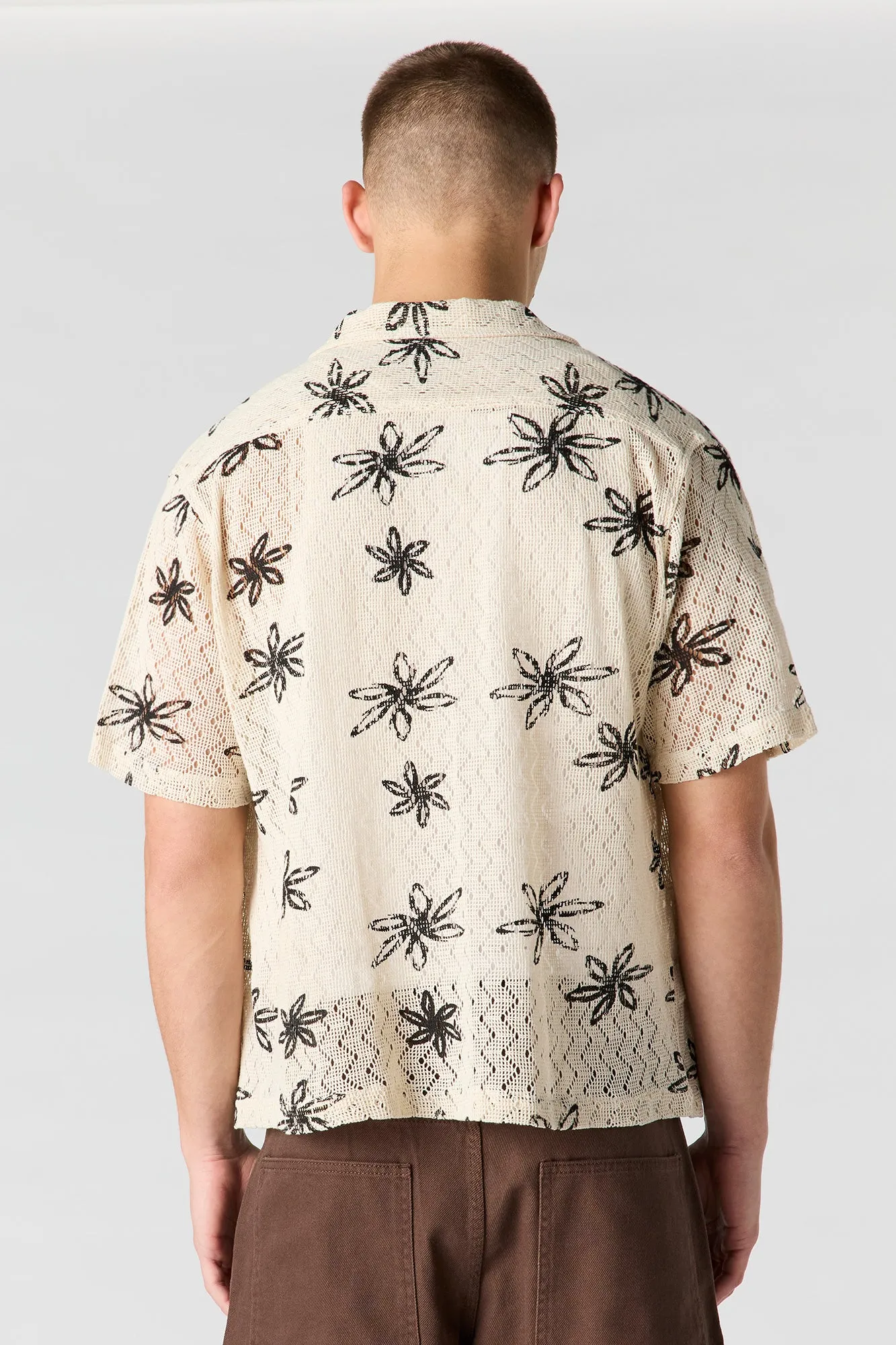 Flower Crochet Button-Up Top sold by Urban Planet product image thumbnail 2