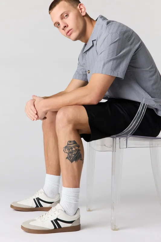 Linen-Blend Textured Button-Up Top sold by Urban Planet