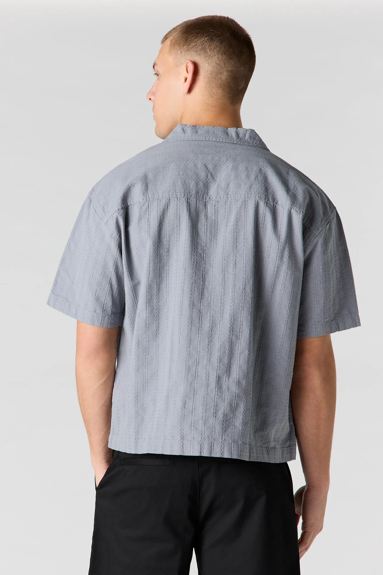 Linen-Blend Textured Button-Up Top sold by Urban Planet product image thumbnail 2