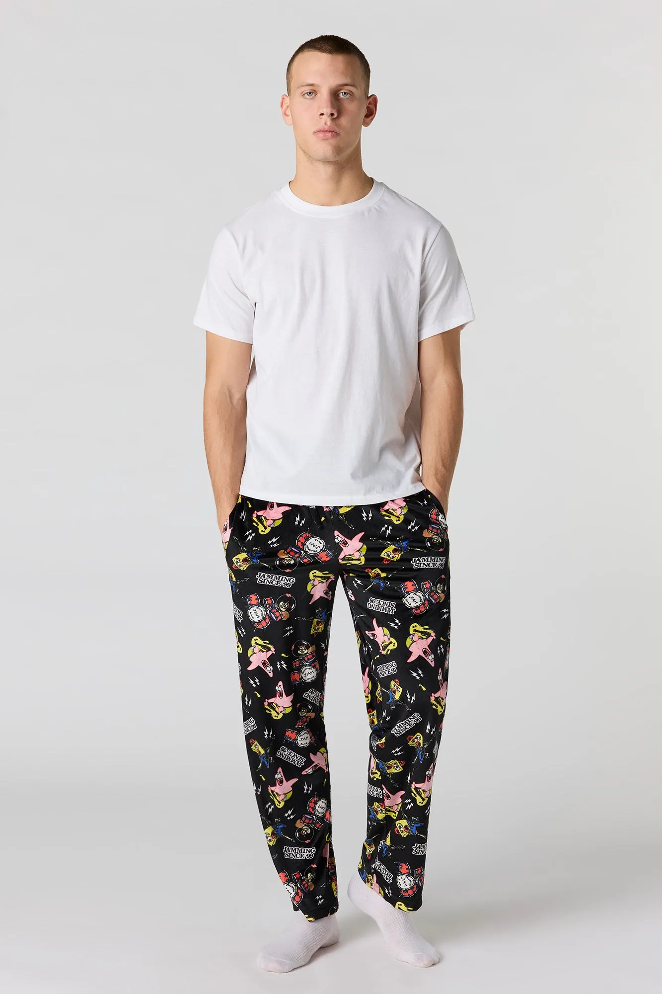 Cartoon Print Plush Pajama Pant sold by Urban Planet product image thumbnail 5