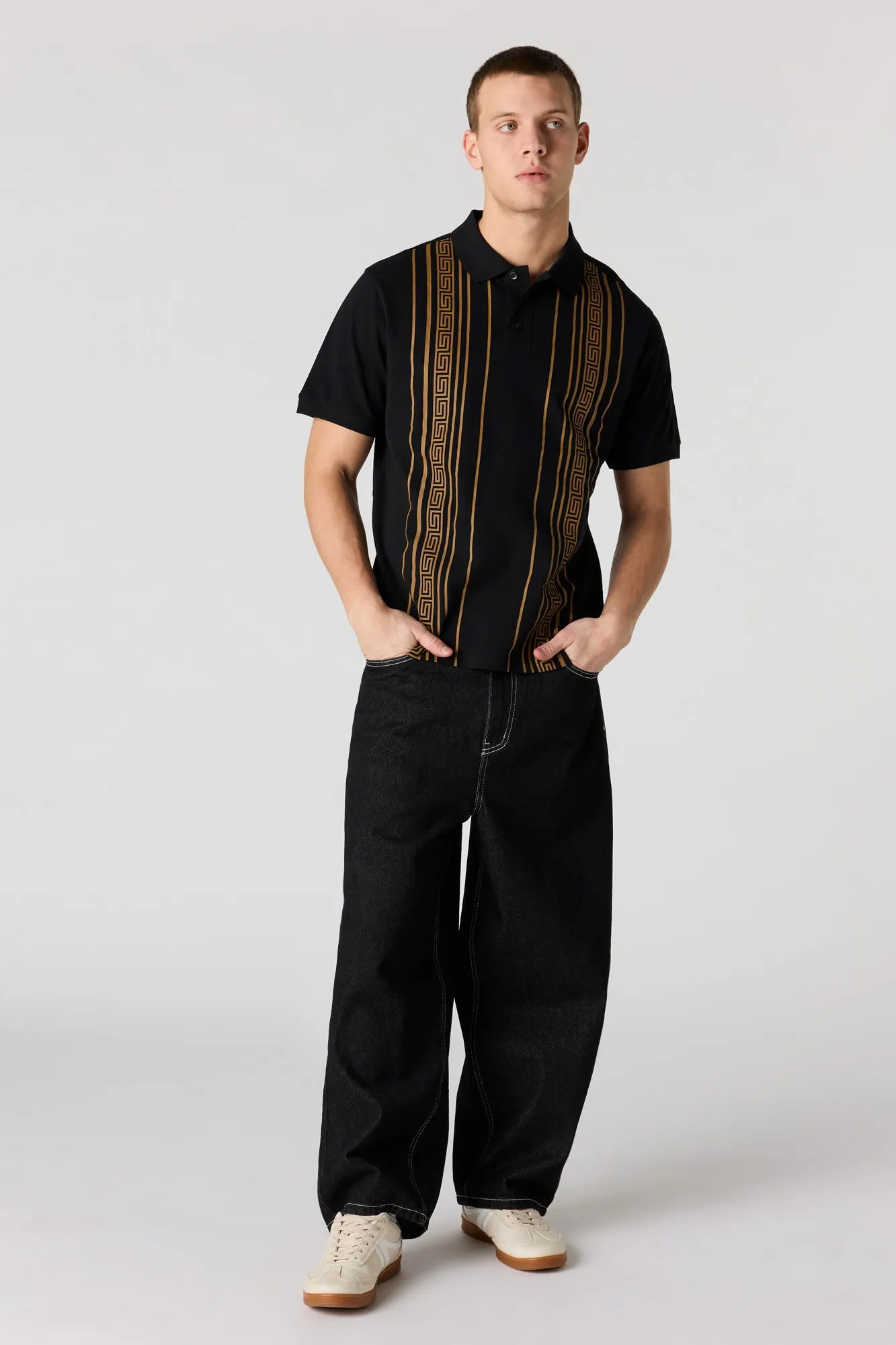 Vertical Striped Polo sold by Urban Planet product image thumbnail 3