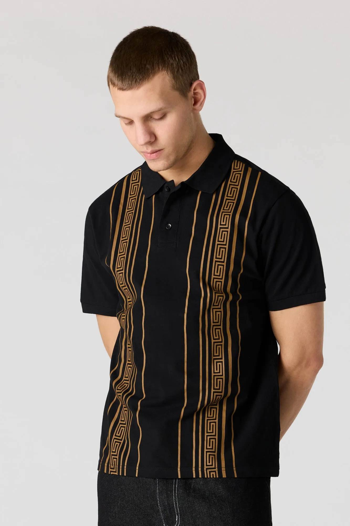 Vertical Striped Polo sold by Urban Planet
