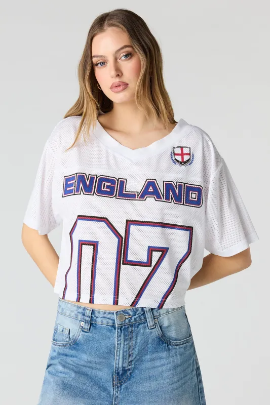 England Mesh Cropped Soccer Jersey sold by Urban Planet