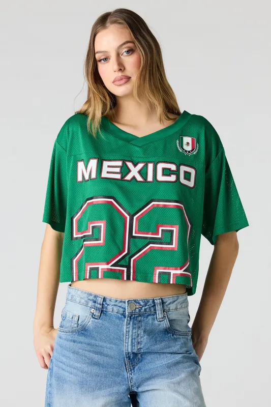 Mexico Mesh Cropped Soccer Jersey made by Stitches