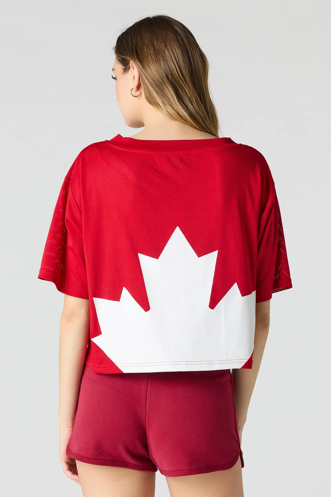 Canada Mesh Cropped Soccer Jersey sold by Urban Planet product image thumbnail 2