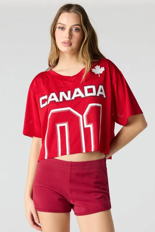 Canada Mesh Cropped Soccer Jersey sold by Urban Planet