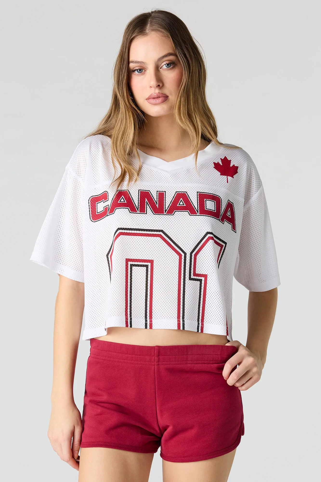 Canada Mesh Cropped Soccer Jersey sold by Urban Planet product image thumbnail 4