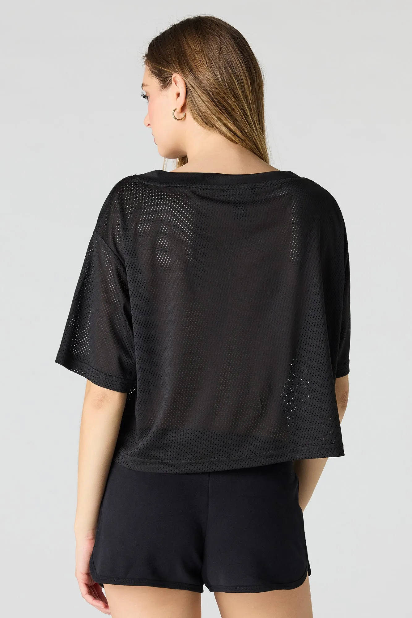 Jamaica Mesh Cropped Soccer Jersey sold by Urban Planet product image thumbnail 2