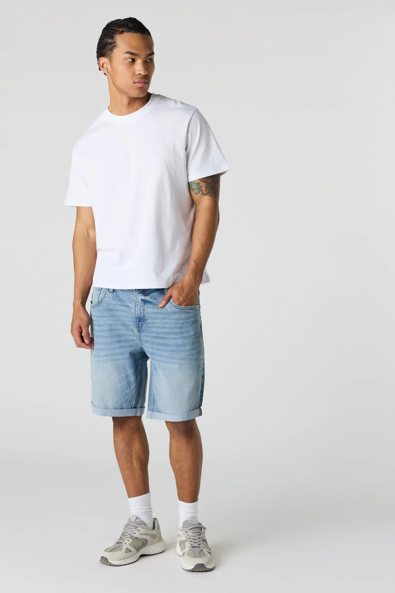 Slim Mid Denim Short sold by Urban Planet product image thumbnail 2