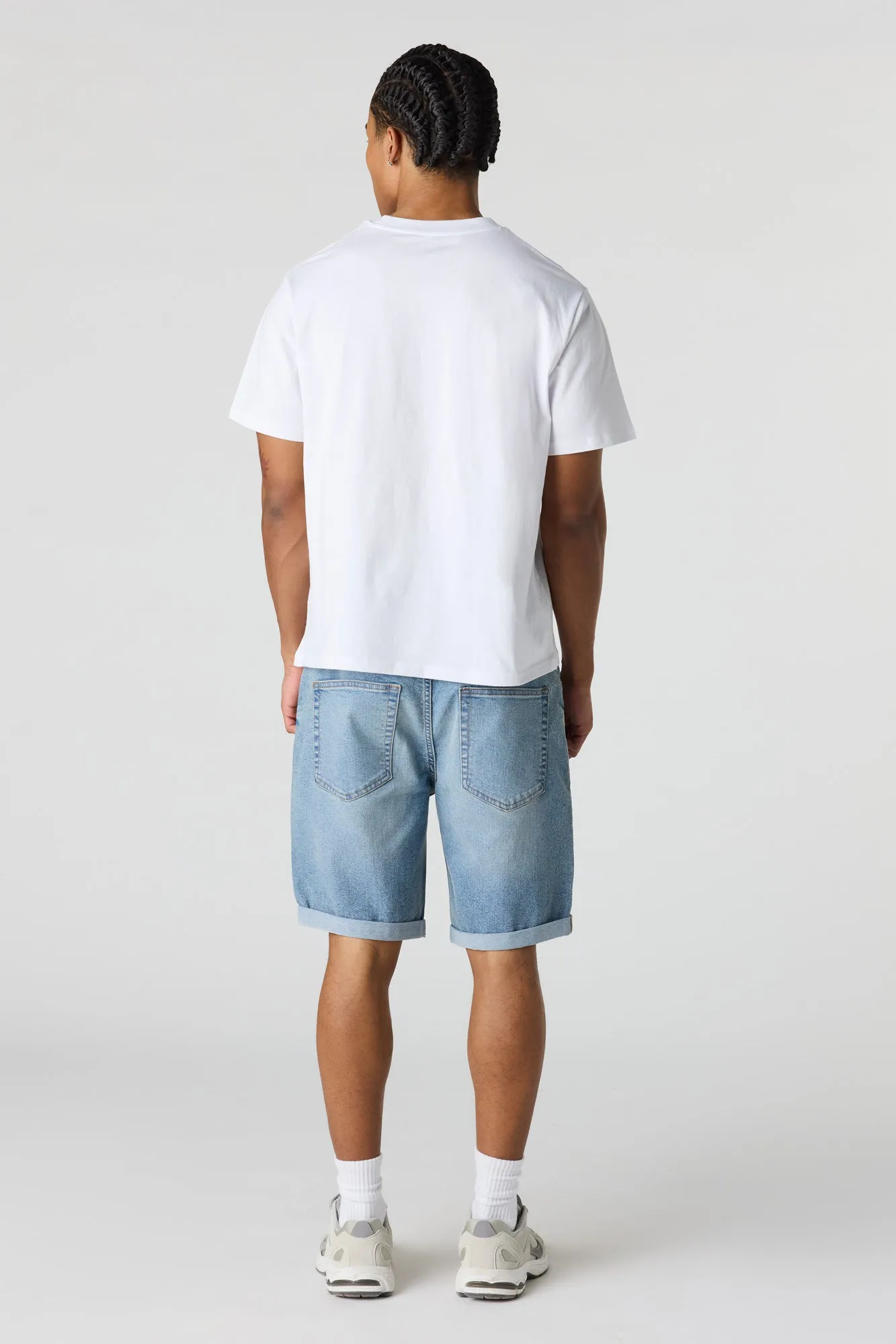 Slim Mid Denim Short sold by Urban Planet product image thumbnail 3