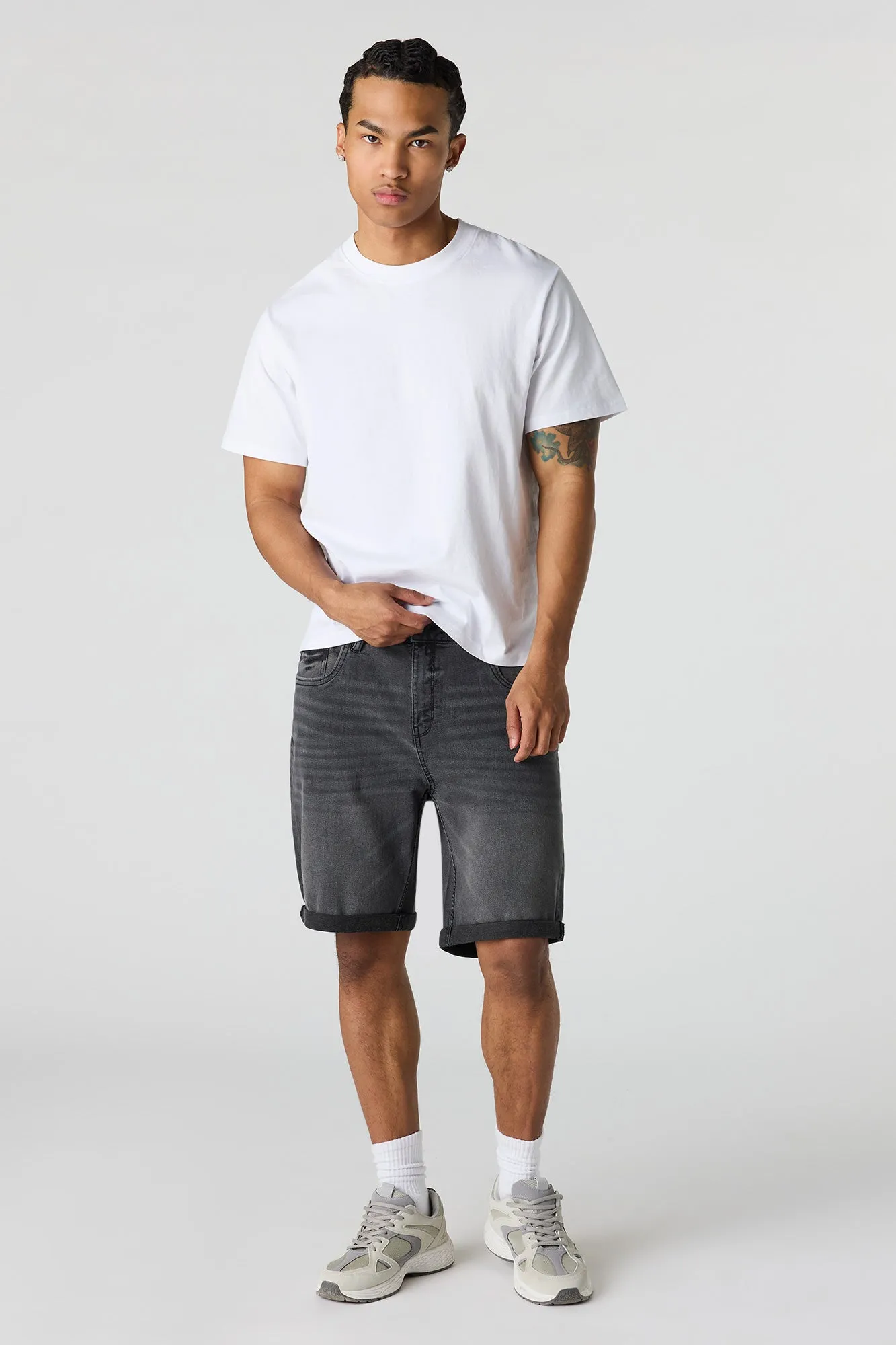 Slim Mid Denim Short sold by Urban Planet product image thumbnail 5