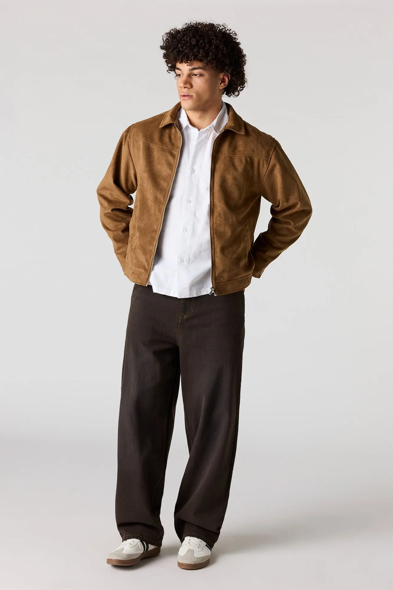 Faux Suede Bomber Jacket sold by Urban Planet product image thumbnail 3