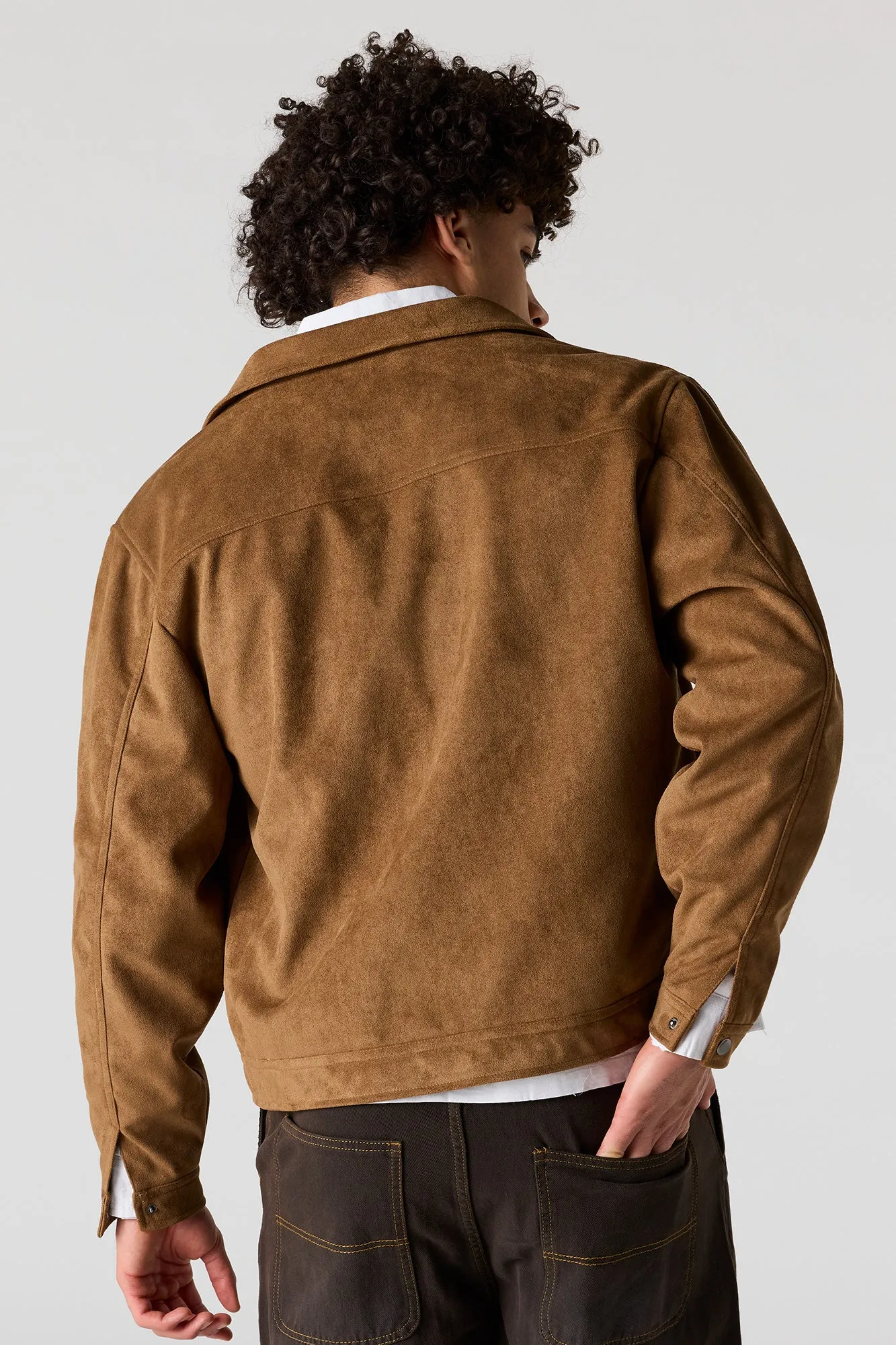 Faux Suede Bomber Jacket sold by Urban Planet product image thumbnail 2