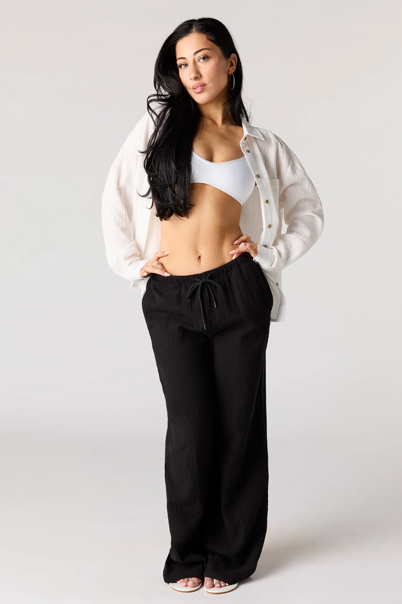 Crinkled Drawstring Pant sold by Urban Planet product image thumbnail 4