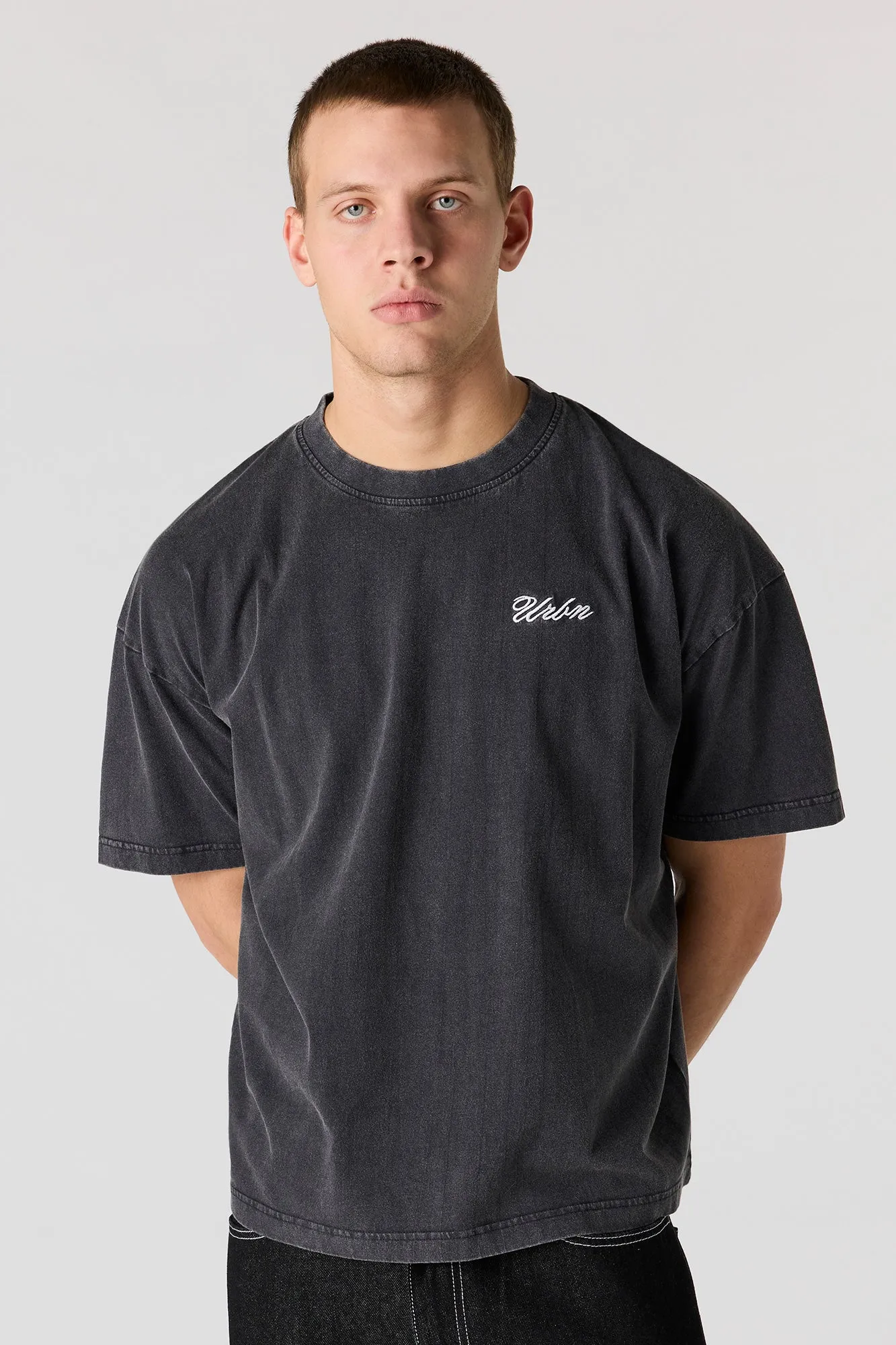 Embroidered Washed Relaxed T-Shirt sold by Urban Planet product image thumbnail 5