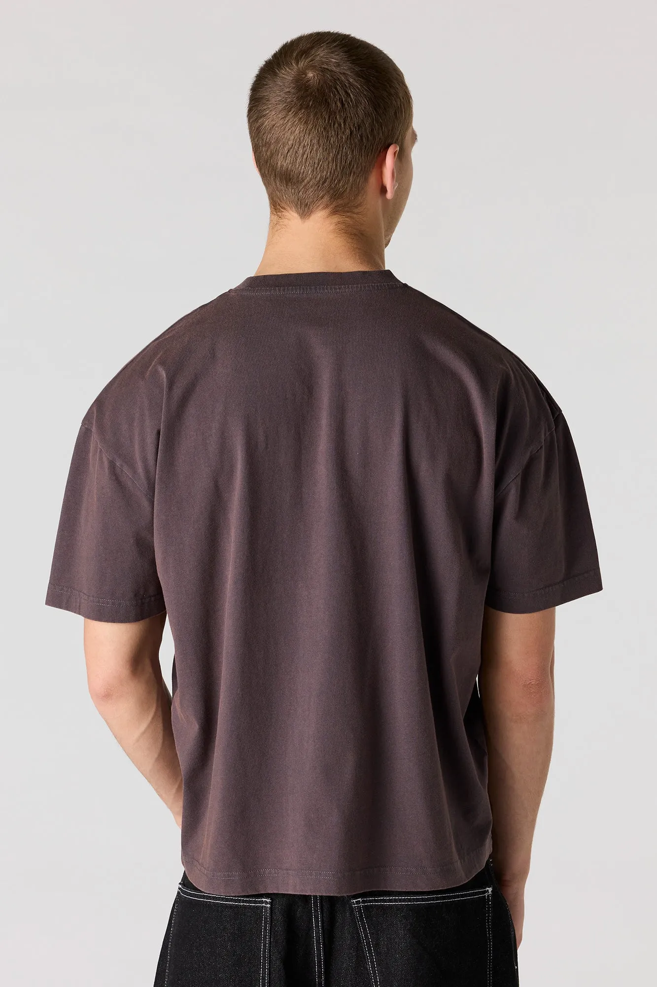 Embroidered Washed Relaxed T-Shirt sold by Urban Planet product image thumbnail 2