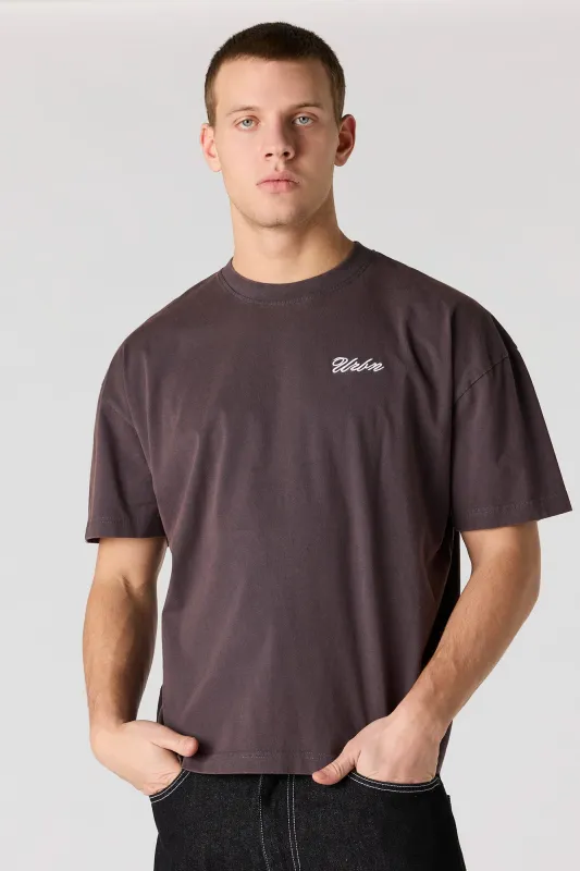 Embroidered Washed Relaxed T-Shirt sold by Urban Planet