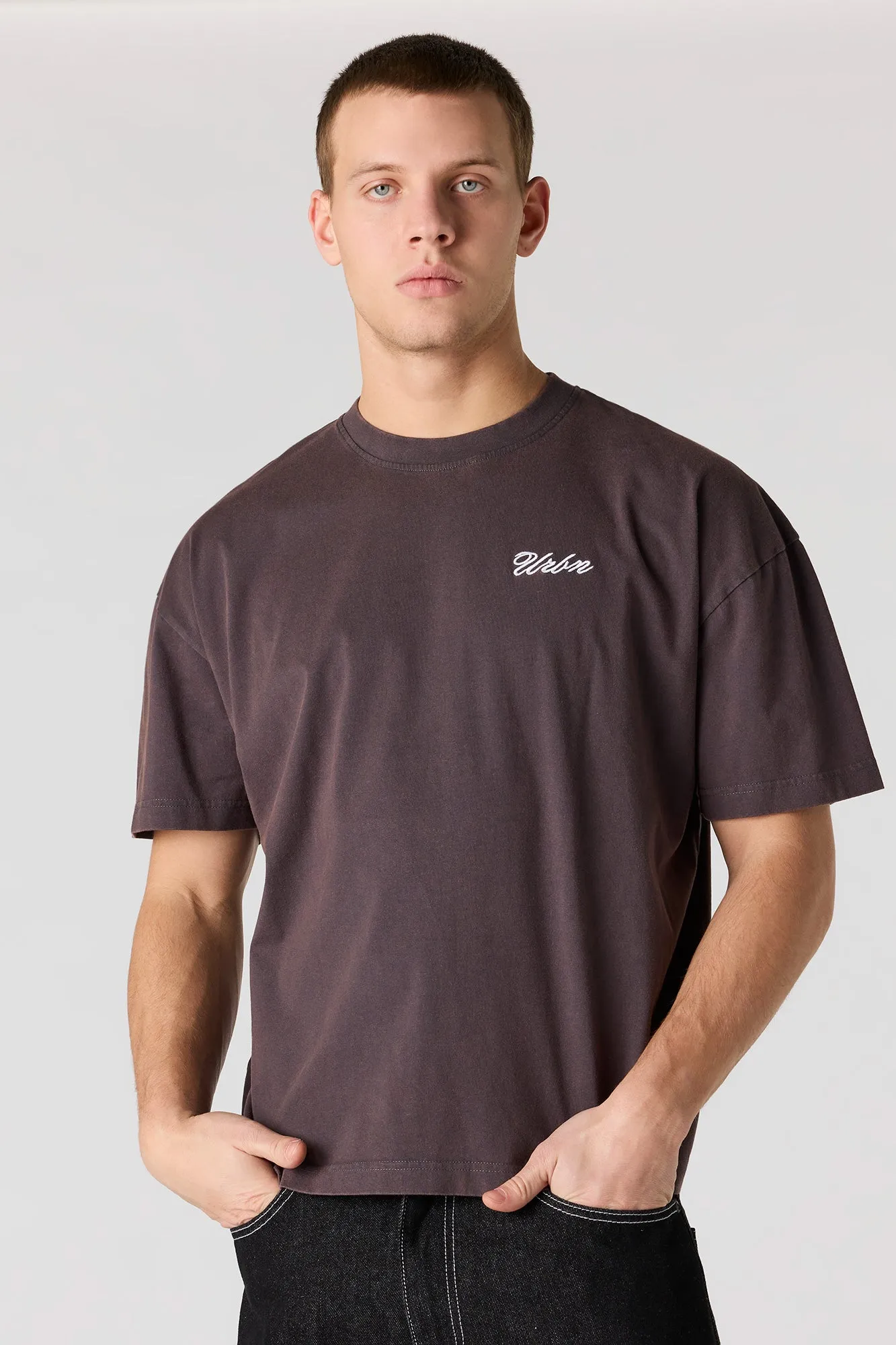 Embroidered Washed Relaxed T-Shirt sold by Urban Planet