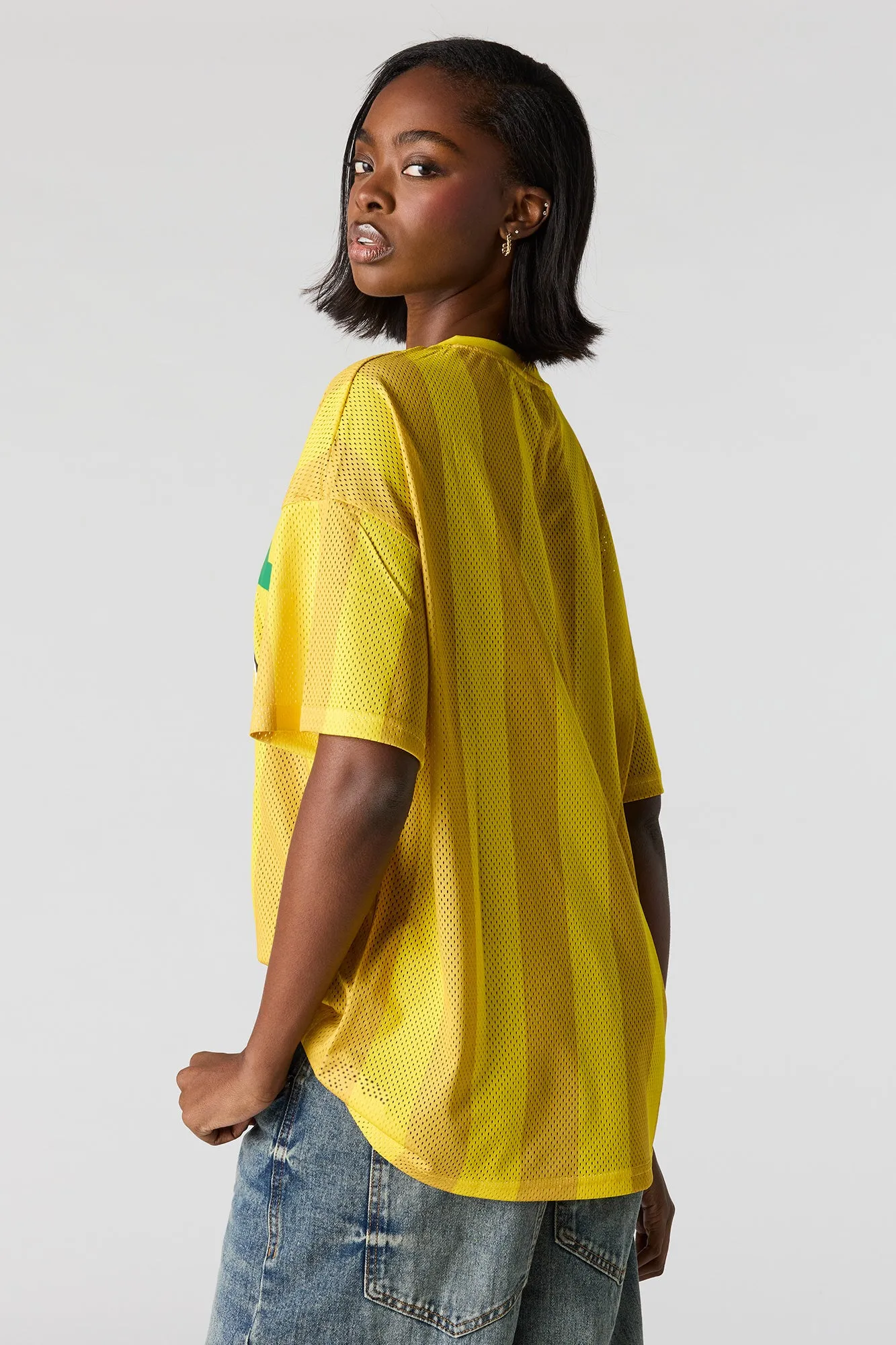 Brazil Graphic Mesh Soccer Jersey sold by Urban Planet product image thumbnail 2