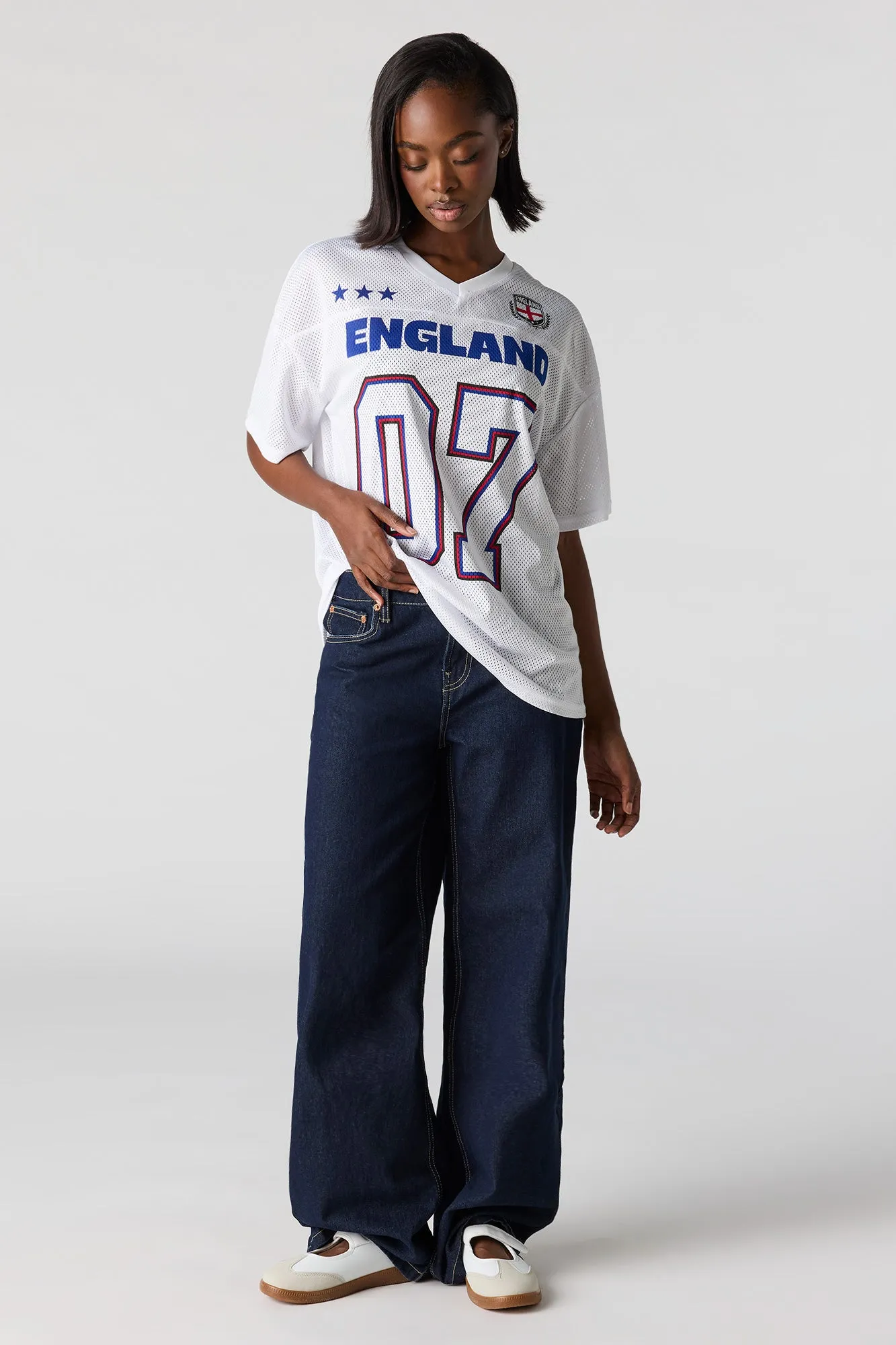 England Graphic Mesh Soccer Jersey sold by Urban Planet product image thumbnail 3