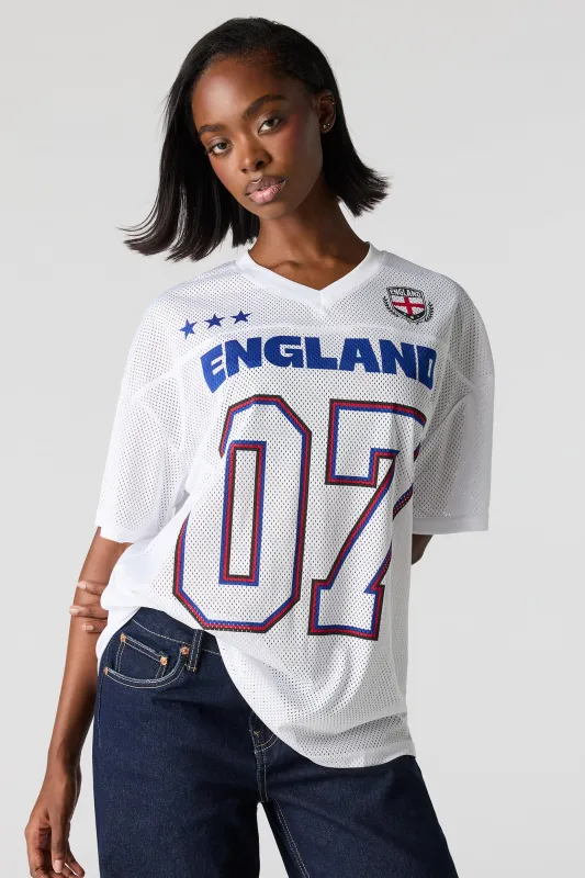 England Graphic Mesh Soccer Jersey sold by Urban Planet
