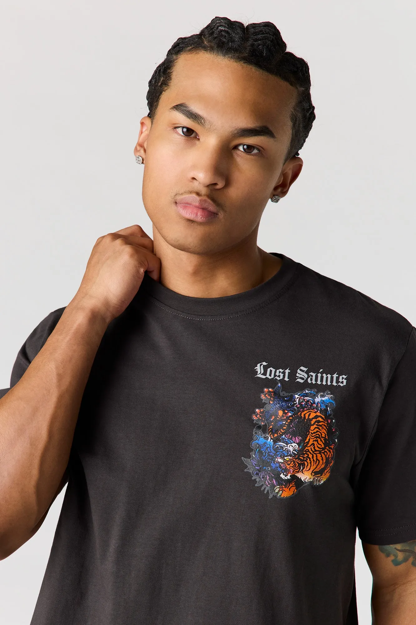 Lost Saints Graphic T-Shirt sold by Urban Planet product image thumbnail 4