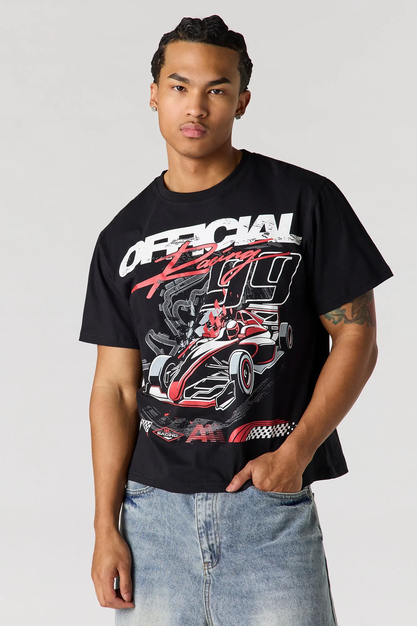 Racing Graphic T-Shirt sold by Urban Planet product image thumbnail 4