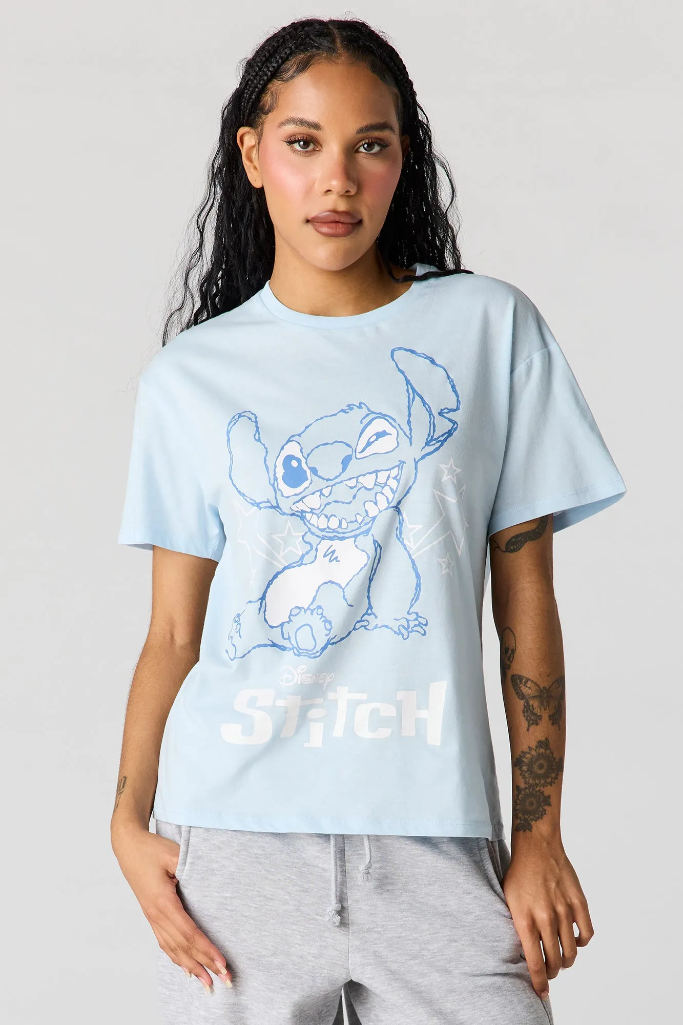 Stitch Graphic Boyfriend T-Shirt sold by Urban Planet product image thumbnail 4