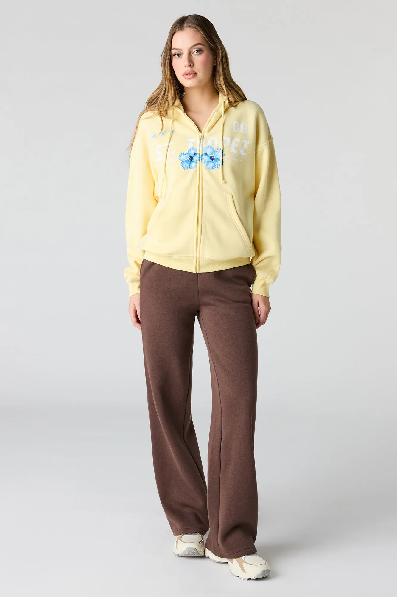 Graphic Fleece Boxy Zip-Up Hoodie sold by Urban Planet product image thumbnail 3