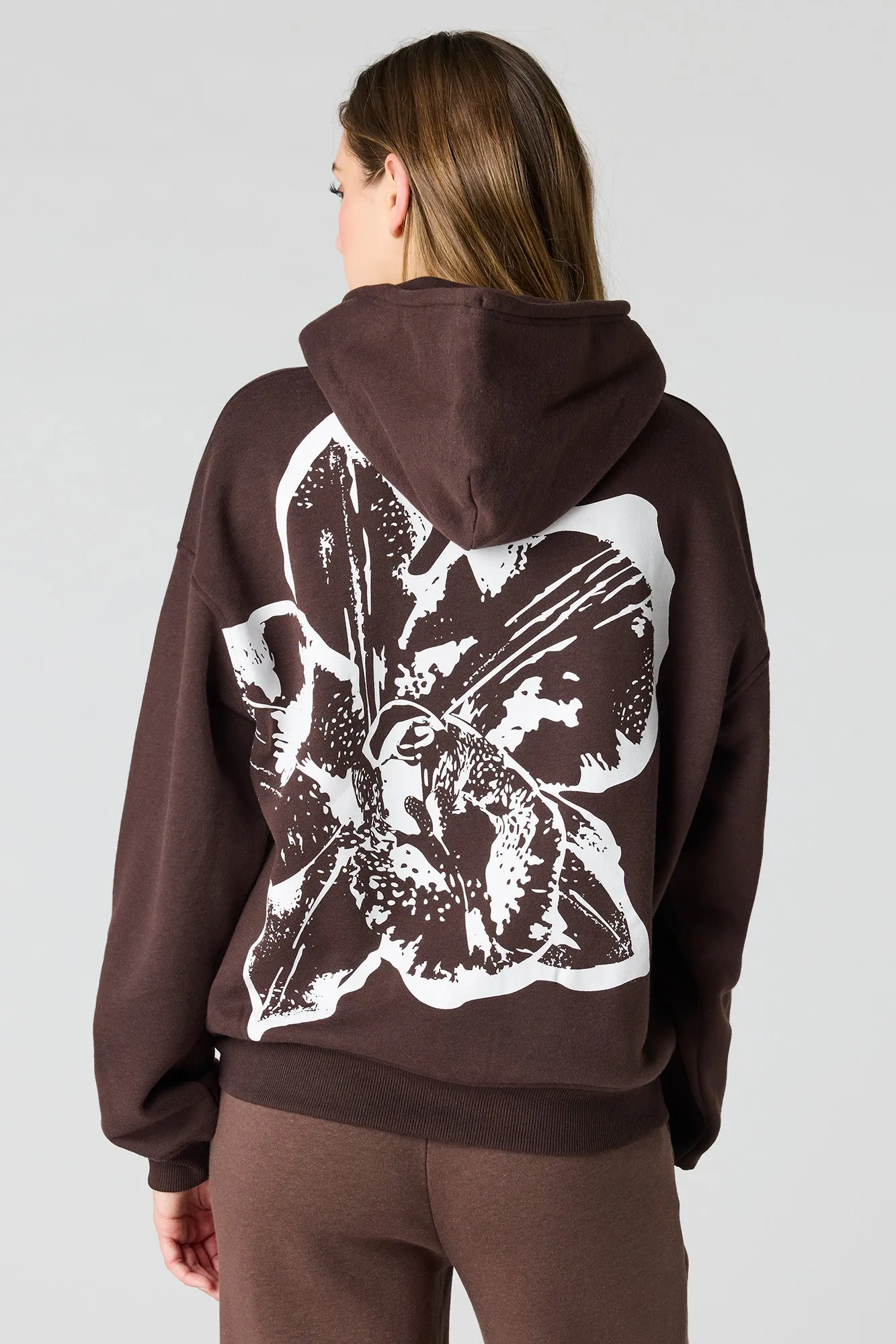 Graphic Fleece Boxy Zip-Up Hoodie sold by Urban Planet product image thumbnail 5