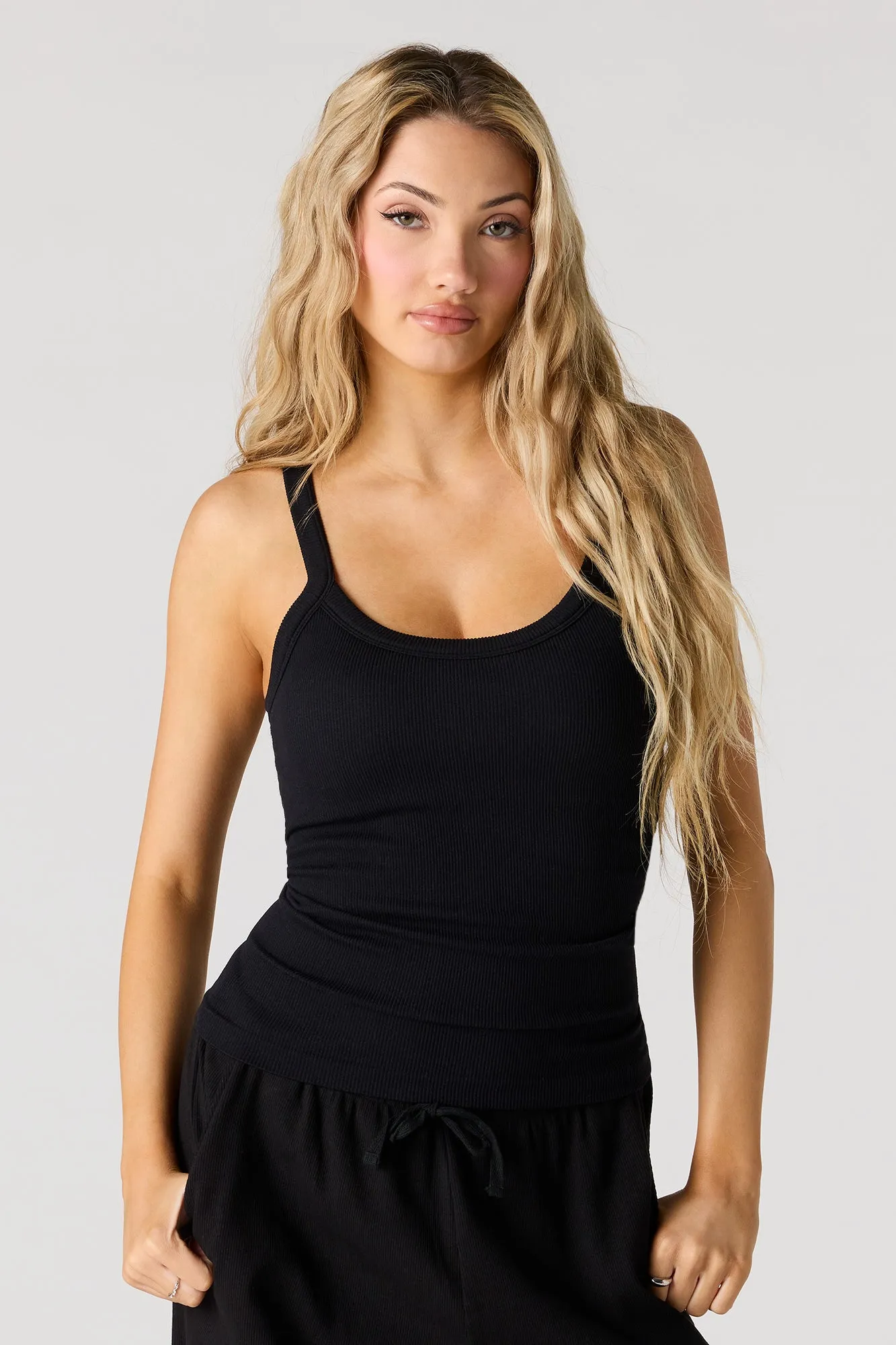 Braless Seamless Ribbed Tank sold by Urban Planet product image thumbnail 4