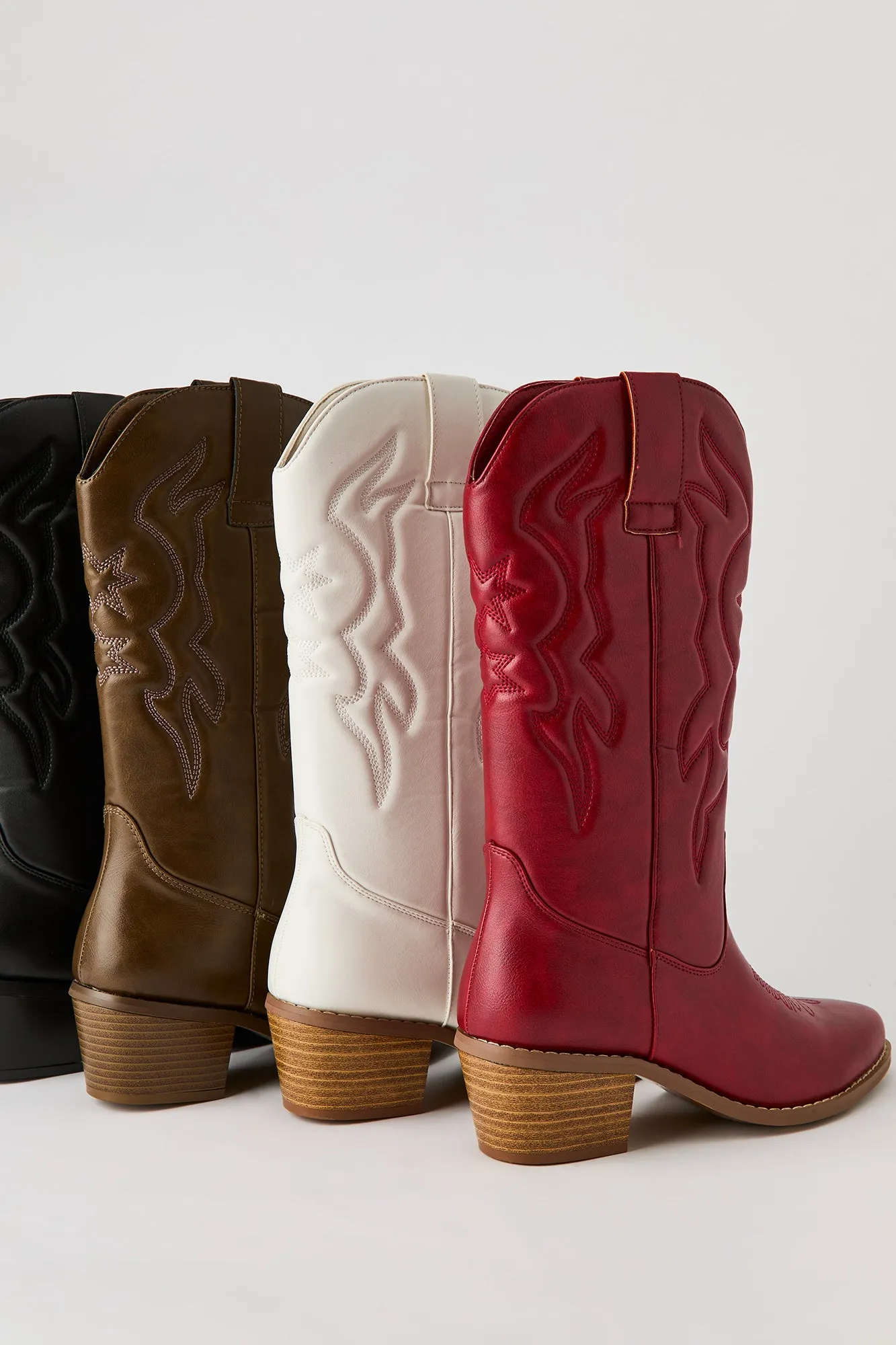Faux Leather Cowboy Boot sold by Urban Planet product image thumbnail 5