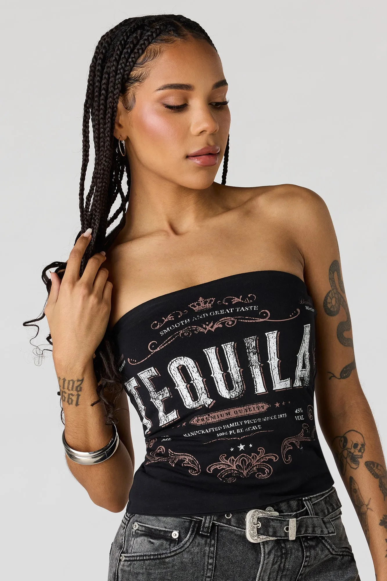 Graphic Tube Top sold by Urban Planet product image thumbnail 4