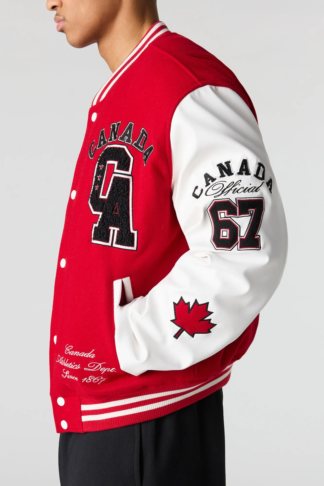 Canada Embroidered Varsity Jacket sold by Urban Planet product image thumbnail 5
