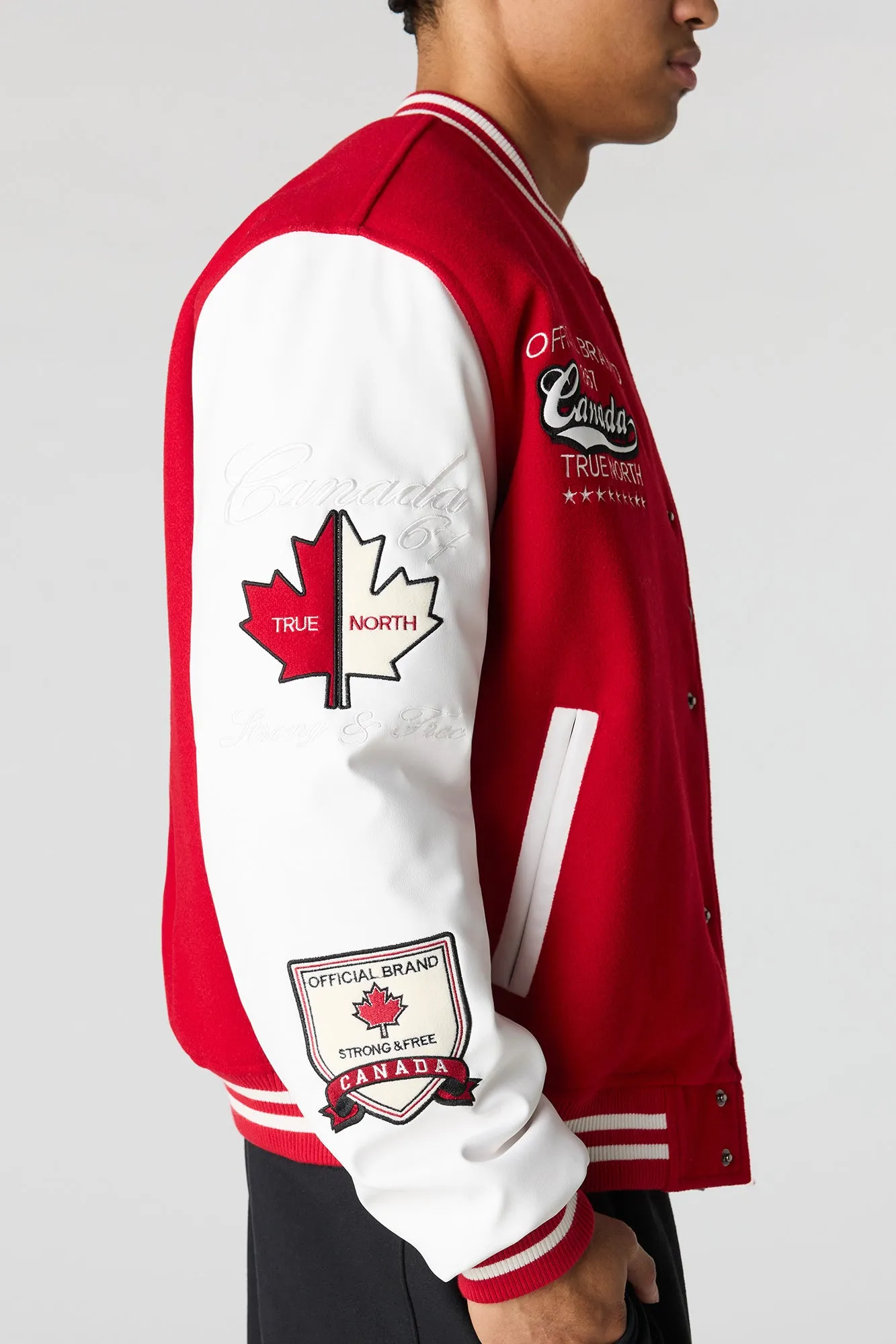 Canada Embroidered Varsity Jacket sold by Urban Planet product image thumbnail 4