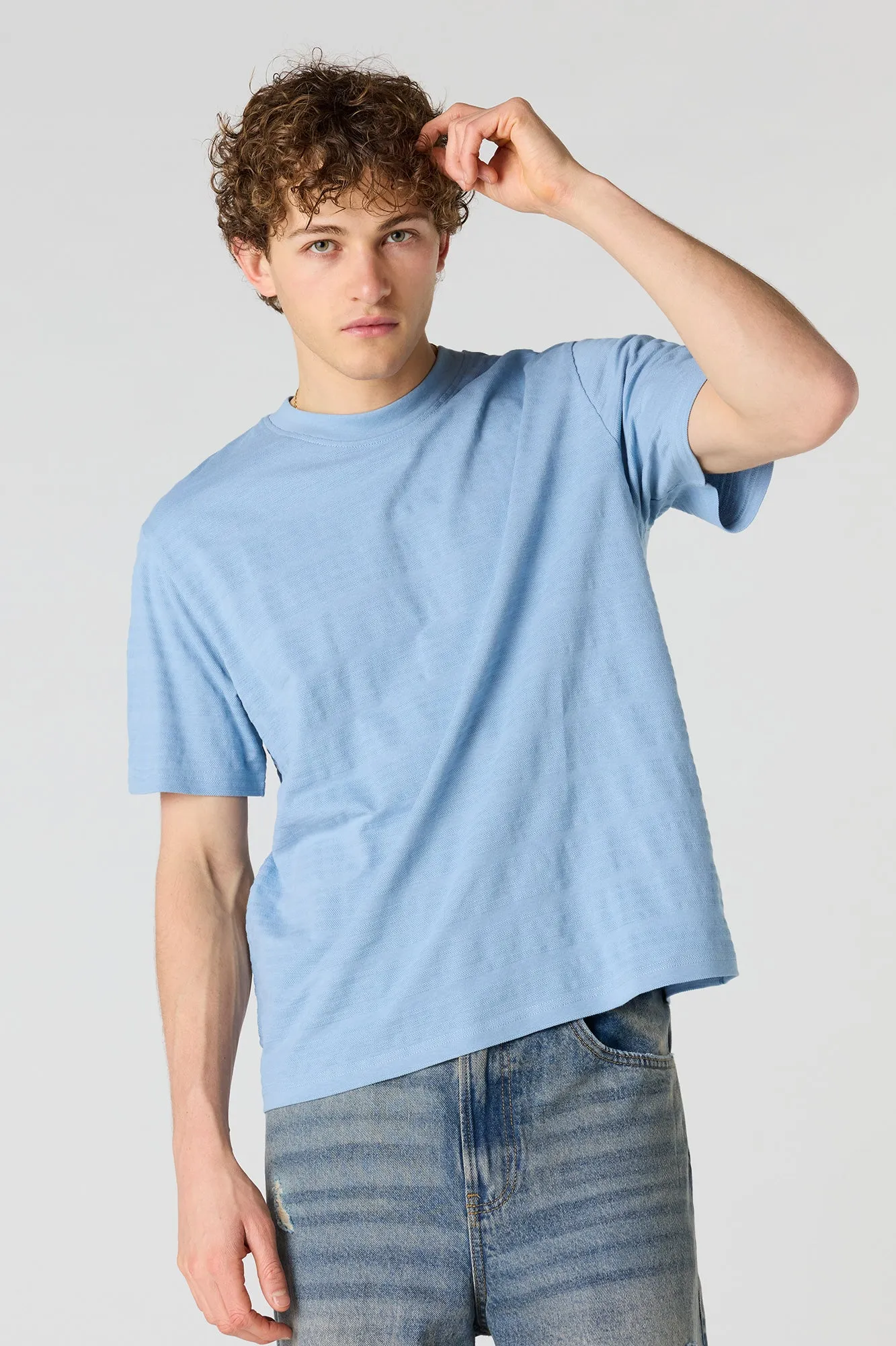 Textured Striped T-Shirt sold by Urban Planet