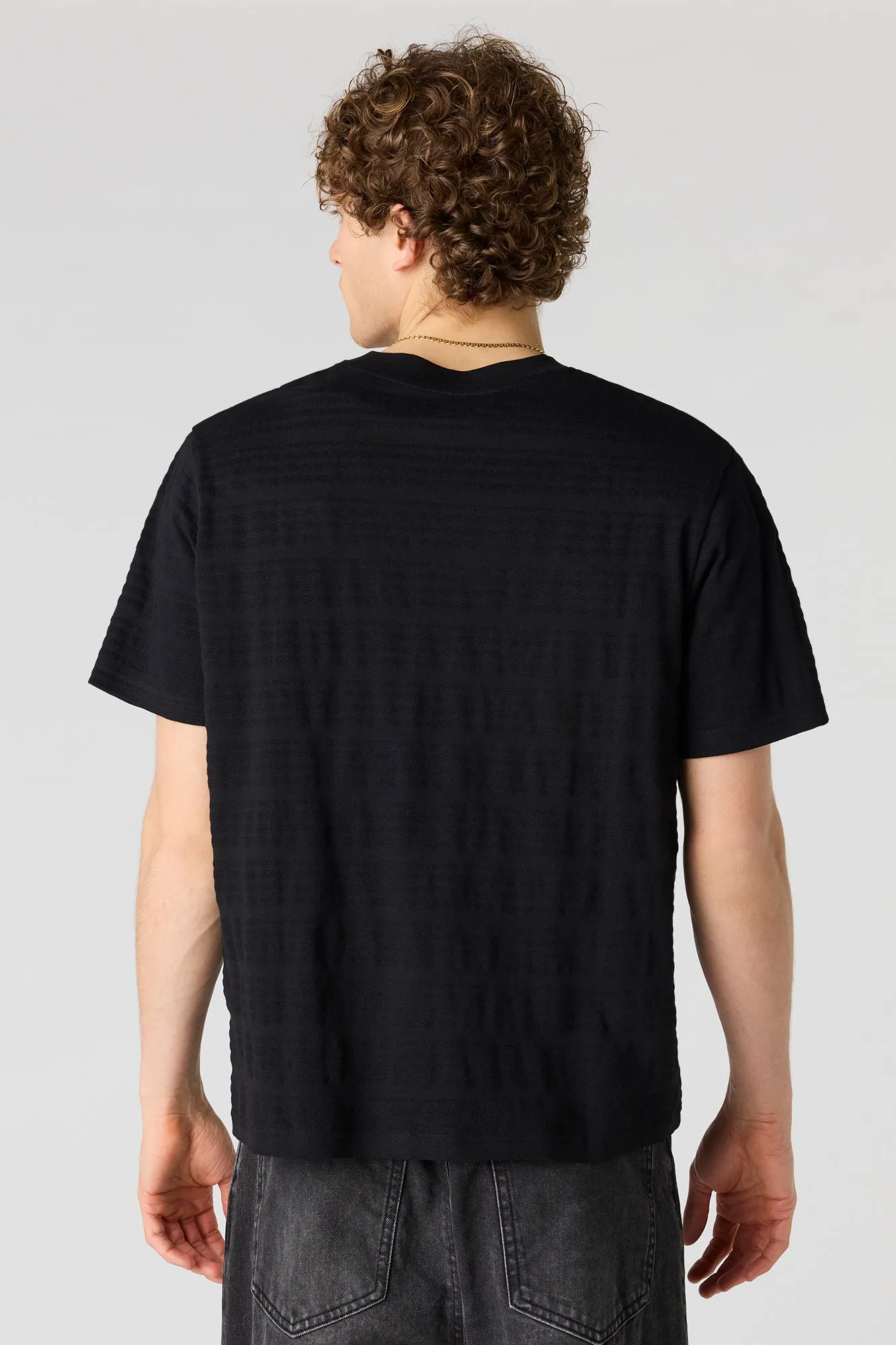 Textured Striped T-Shirt sold by Urban Planet product image thumbnail 5