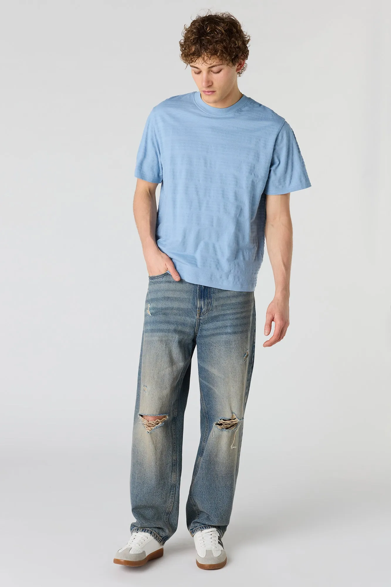 Textured Striped T-Shirt sold by Urban Planet product image thumbnail 3