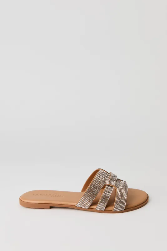 Rhinestone Band Sandal made by Stitches