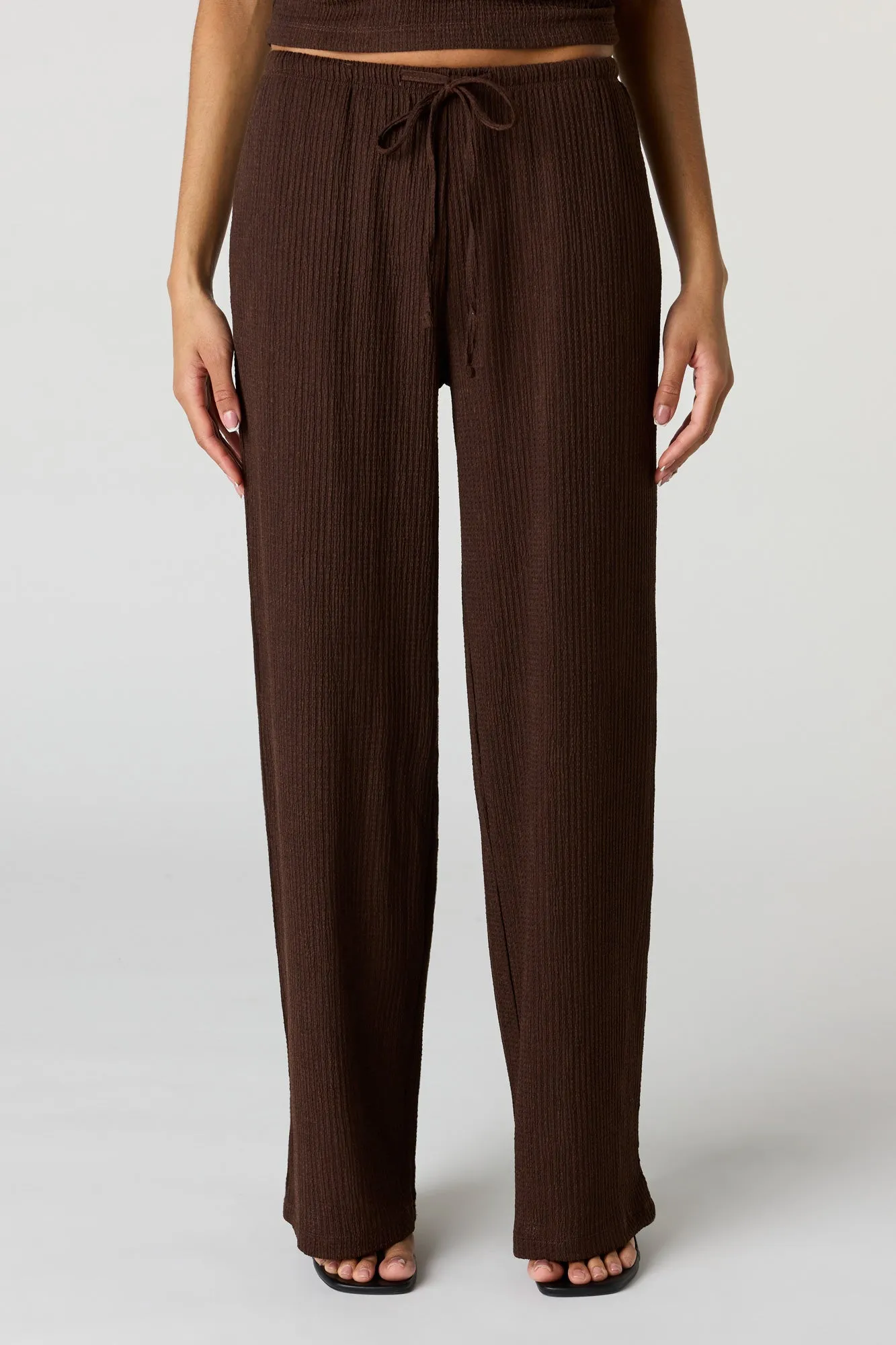 Textured Wide Leg Pant sold by Urban Planet product image thumbnail 5