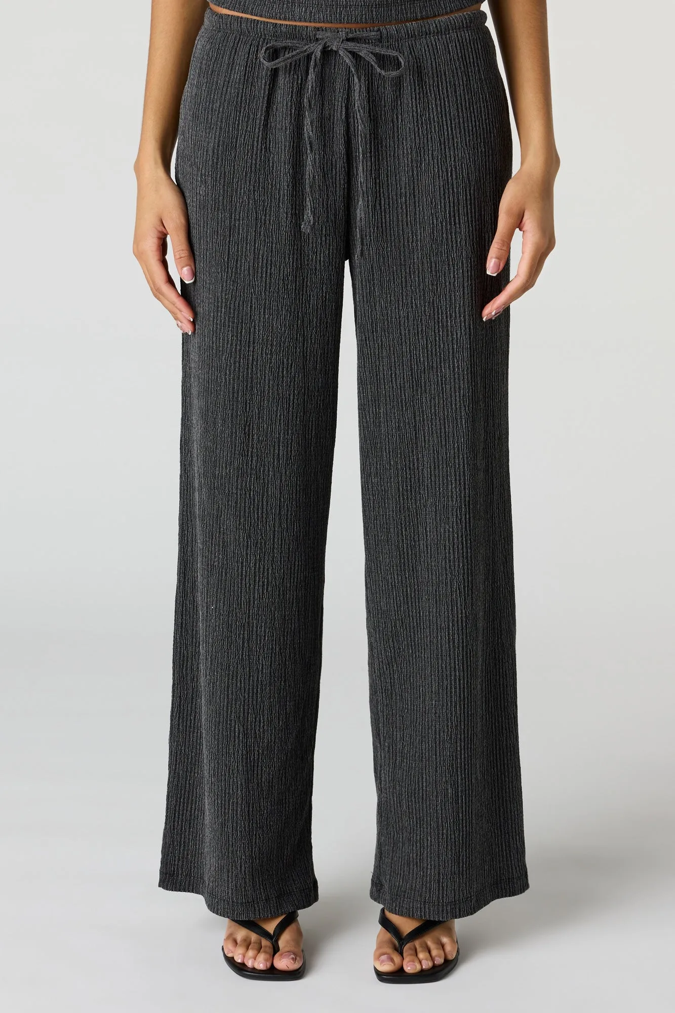 Textured Wide Leg Pant sold by Urban Planet product image thumbnail 2