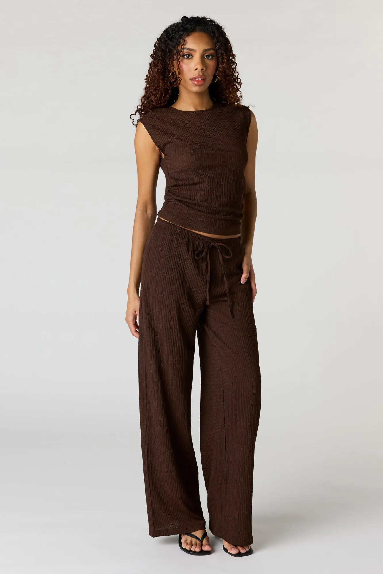 Textured Wide Leg Pant sold by Urban Planet product image thumbnail 4