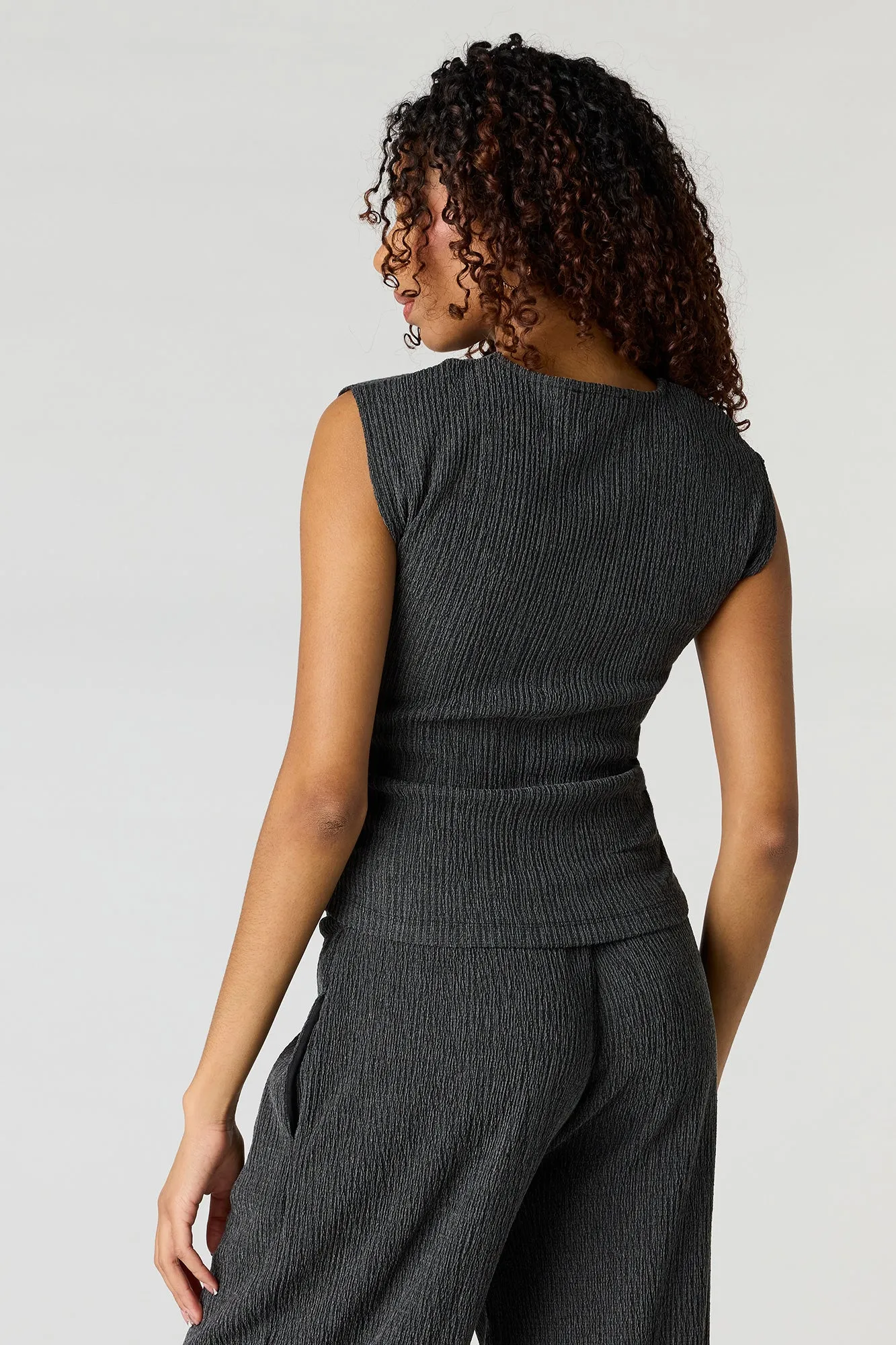Textured Ruched Tank sold by Urban Planet product image thumbnail 2