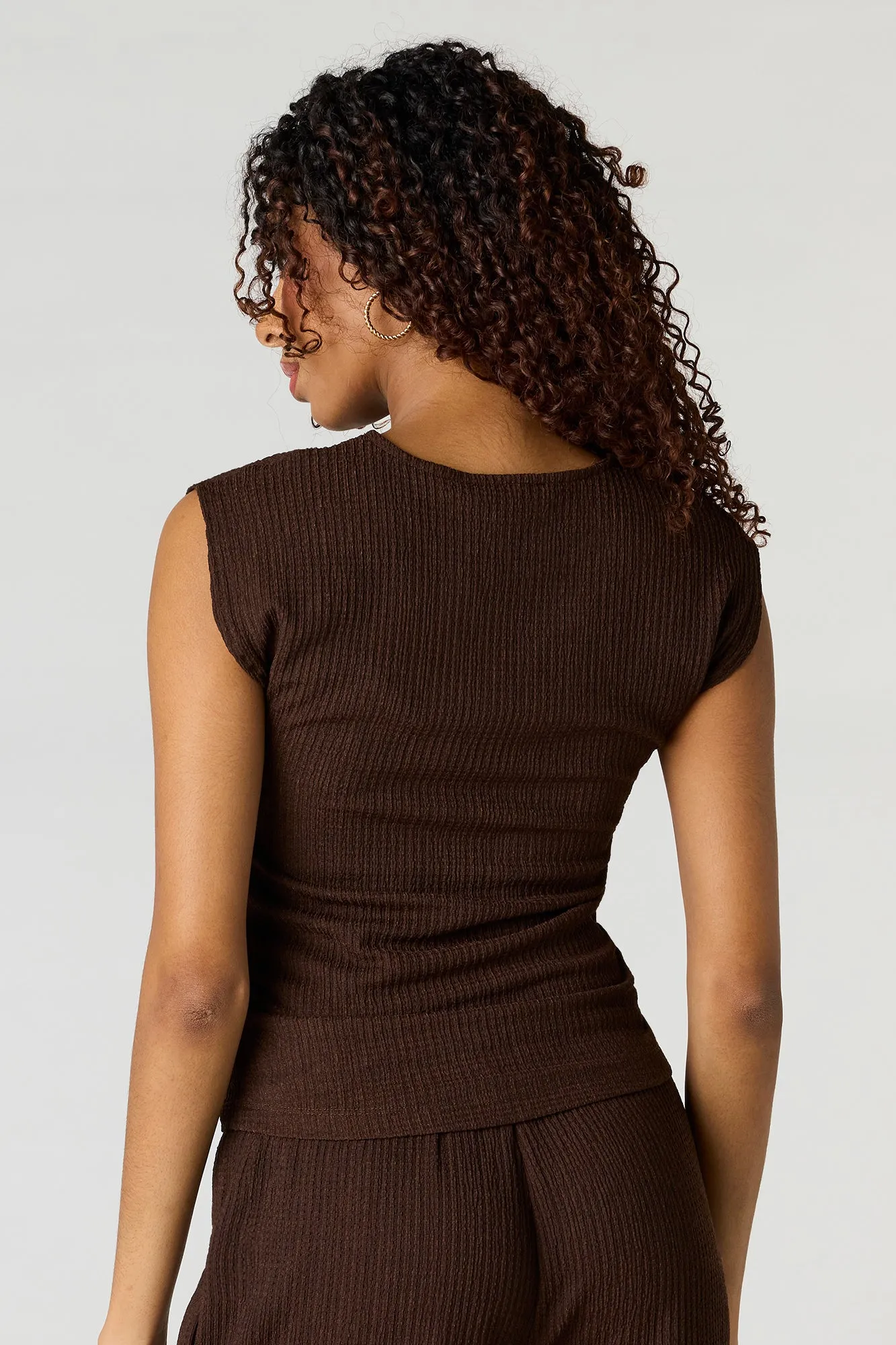 Textured Ruched Tank sold by Urban Planet product image thumbnail 5