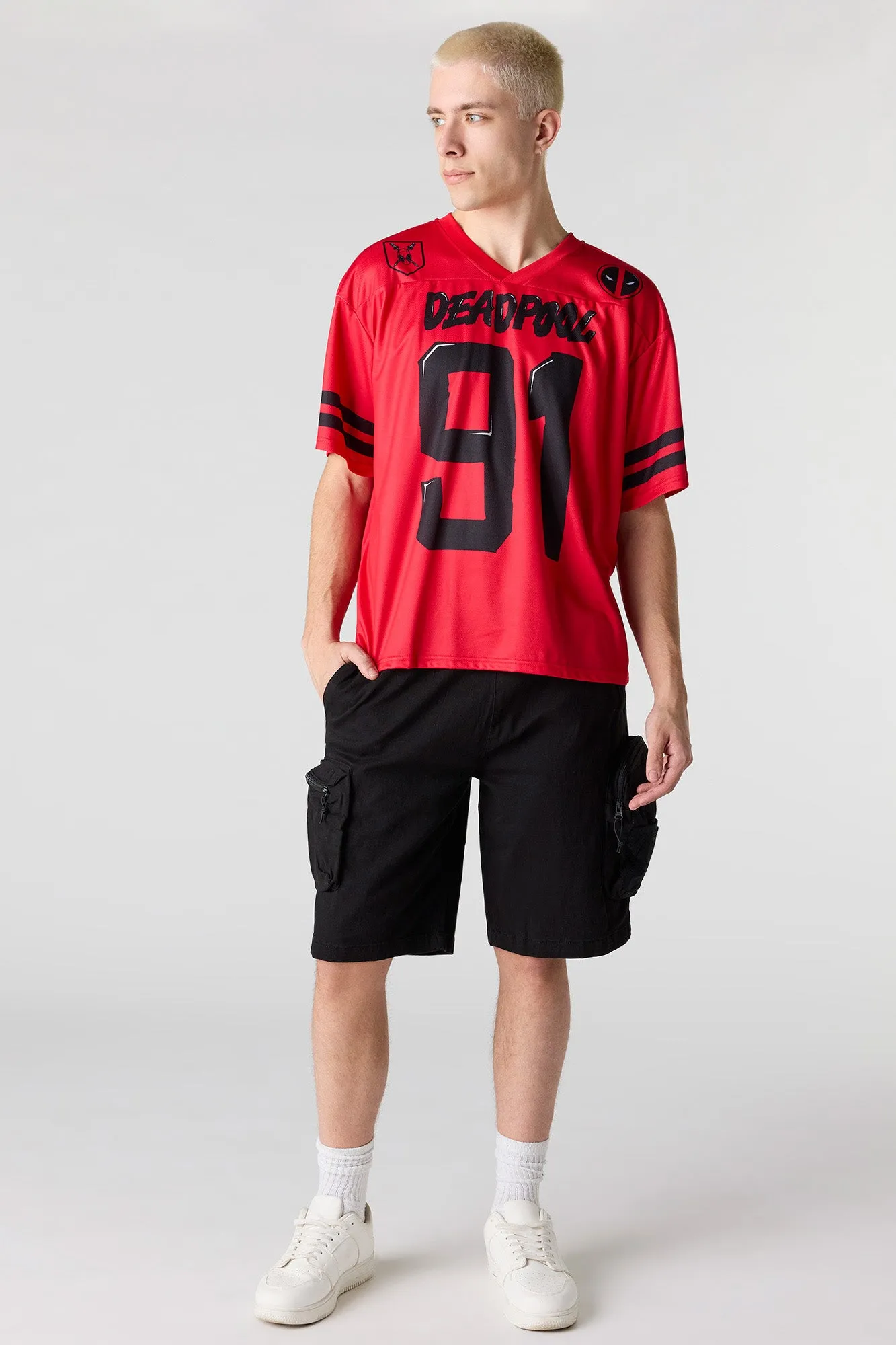 Deadpool Graphic Mesh Jersey sold by Urban Planet product image thumbnail 3