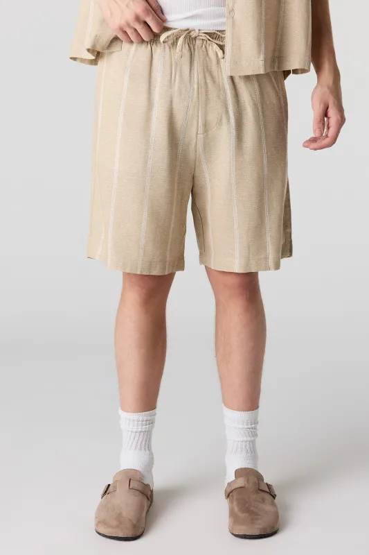 Linen-Blend Drawstring Short made by Urban Planet
