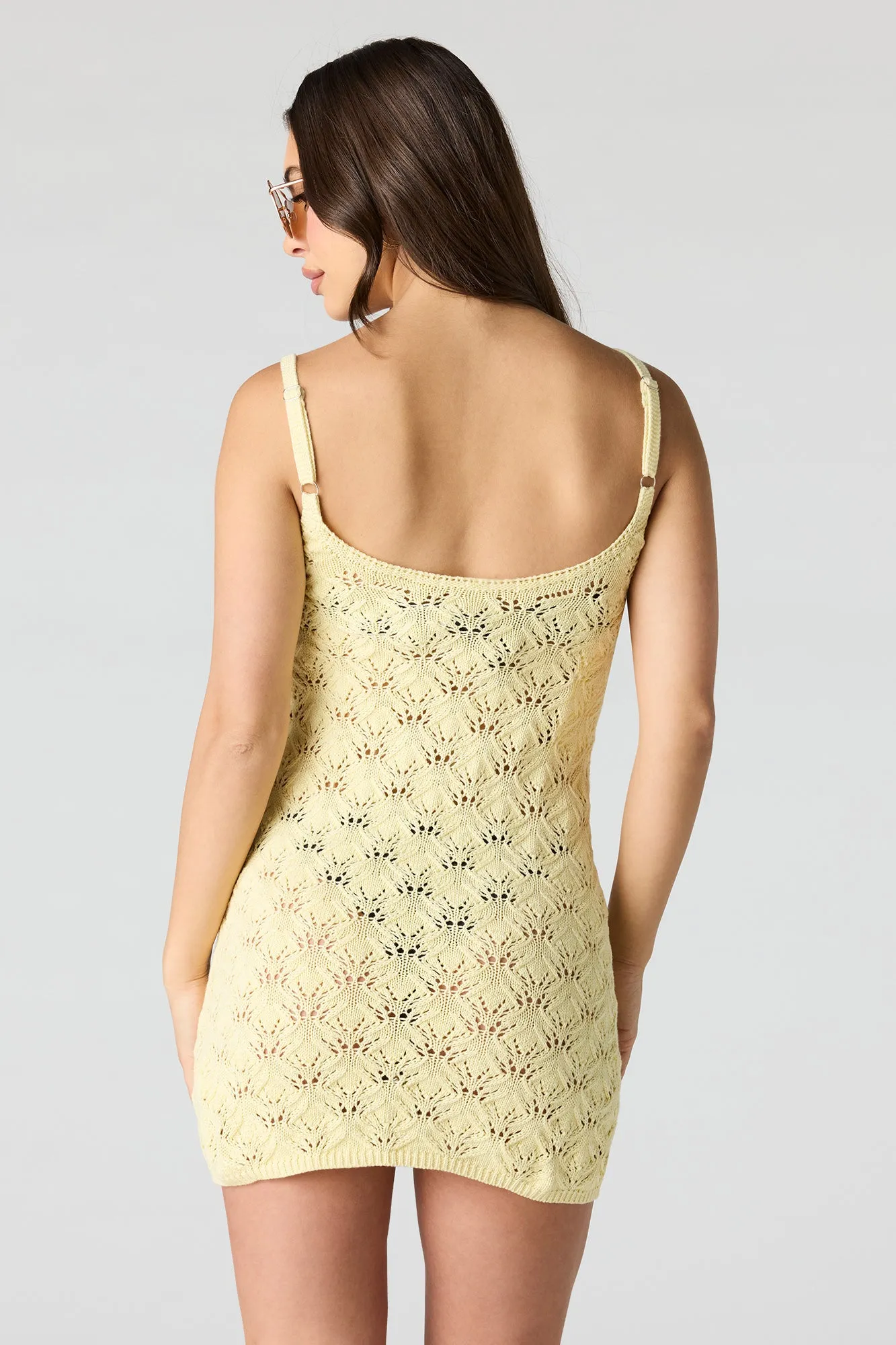 Crochet Scoop Neck Swim Cover Up Dress sold by Urban Planet product image thumbnail 2