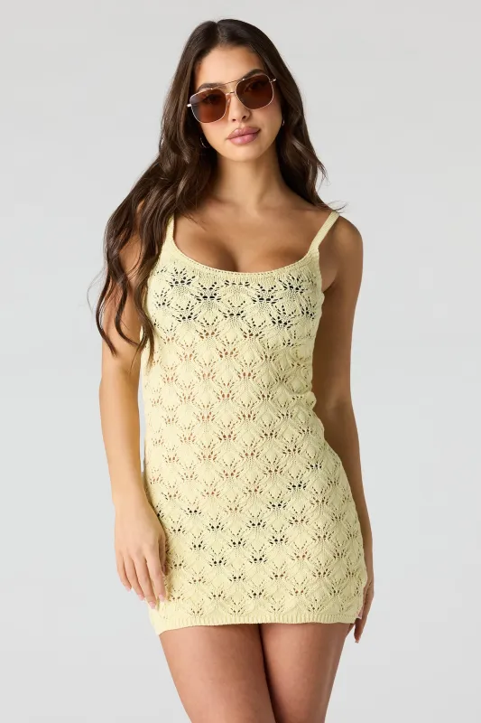 Crochet Scoop Neck Swim Cover Up Dress made by Stitches