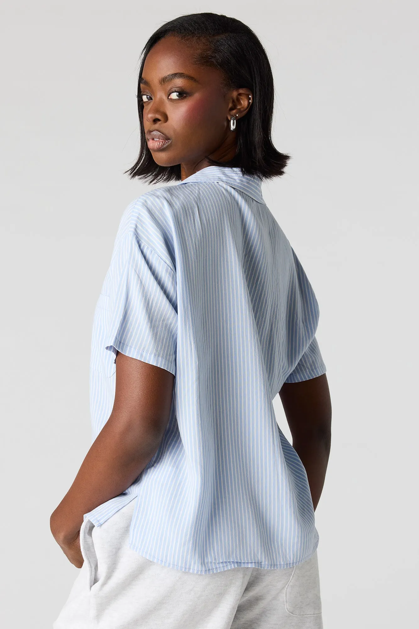 Short Sleeve Button-Up Top sold by Urban Planet product image thumbnail 2