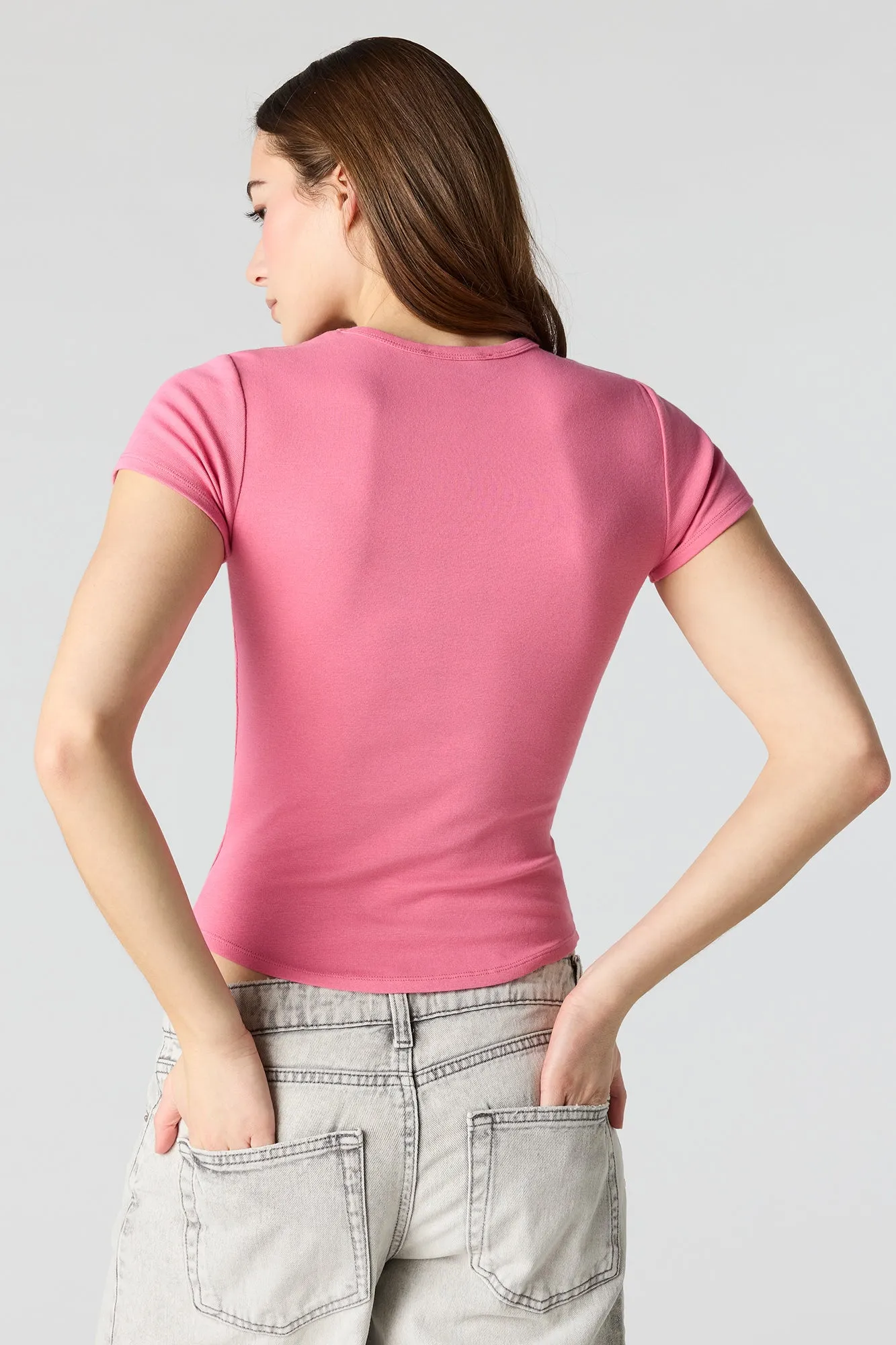 Curved Hem T-Shirt sold by Urban Planet product image thumbnail 2